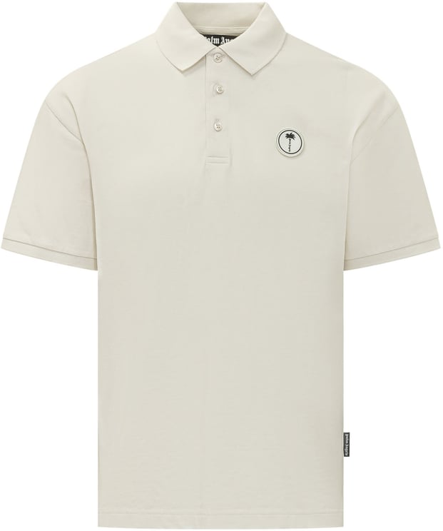 Palm Angels Polo con Logo Palma Ricamato