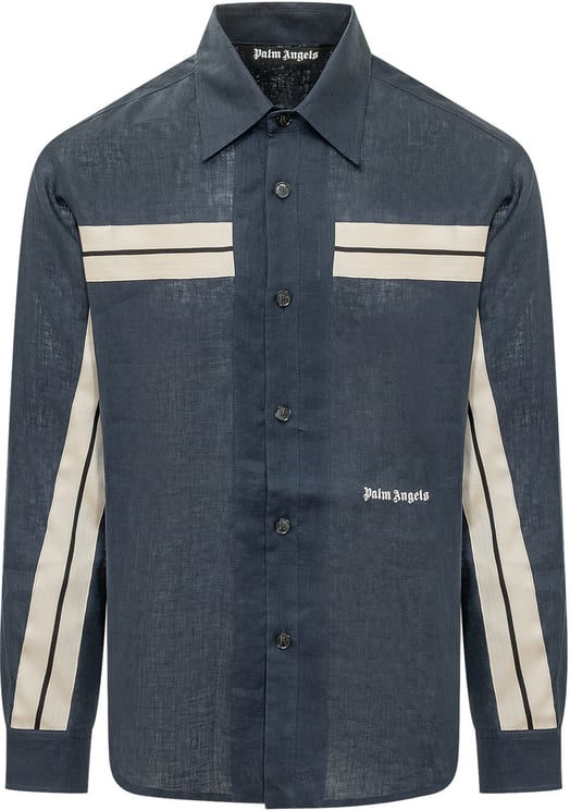 Palm Angels Camicia Track con Bande e Logo