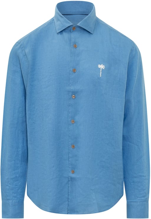 Palm Angels Camicia Regular con Logo sul Petto