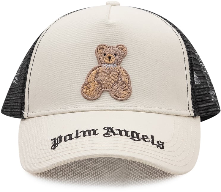 Palm Angels Cappello con Visiera e Patch Orso Ricamato