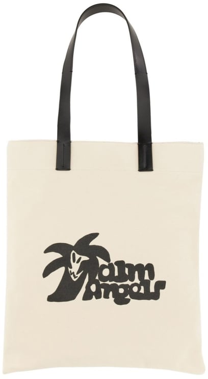 Palm Angels Cotton Canvas Shopping Bag