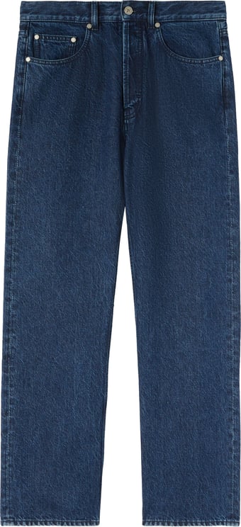 Palm Angels Dark Blue Classic Logo Cotton Denim Jeans