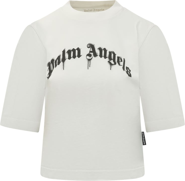 Palm Angels T-shirt Curved Logo Boxy
