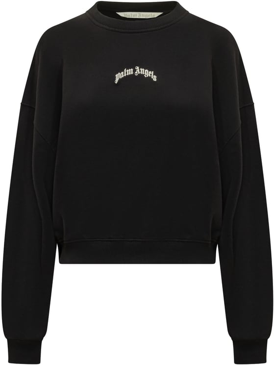Palm Angels Felpa Logo Loose Crop Crew
