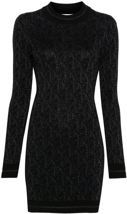 Palm Angels Monogram Jacquard Fitted Viscose Mini Dress