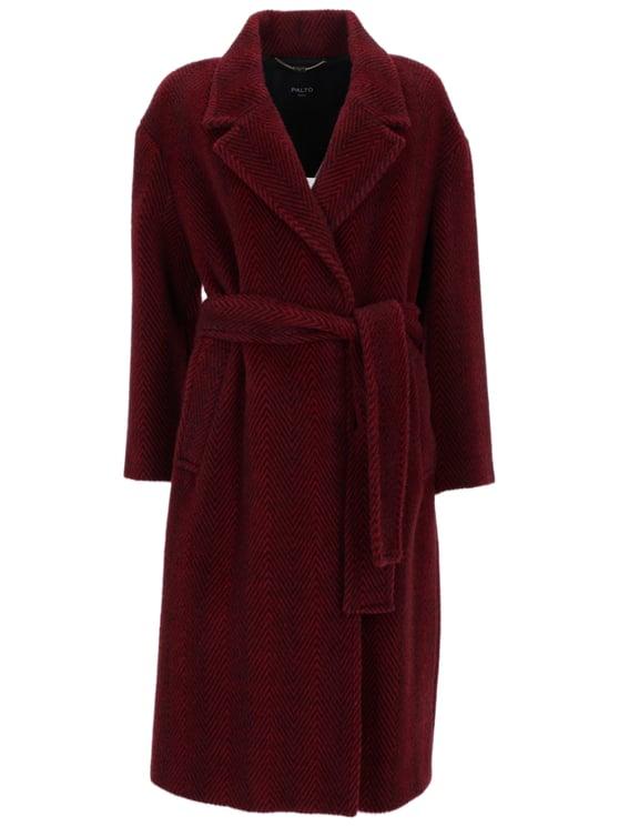 Palto Mid-Thigh Length Alpaca and Wool Coat