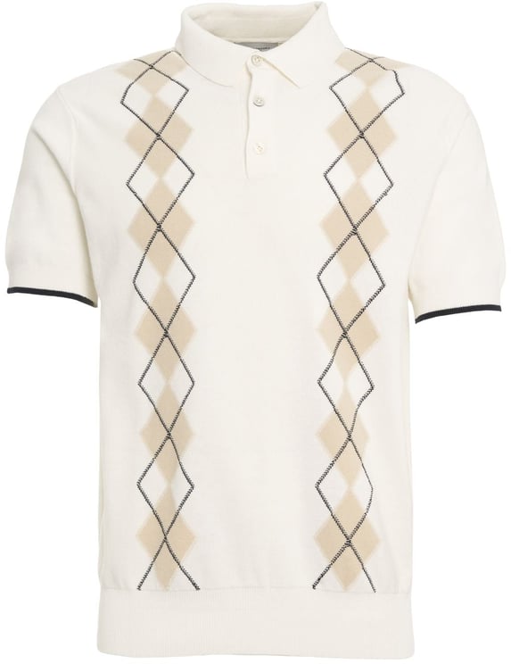 Paolo Pecora Knit polo shirt with argyle pattern