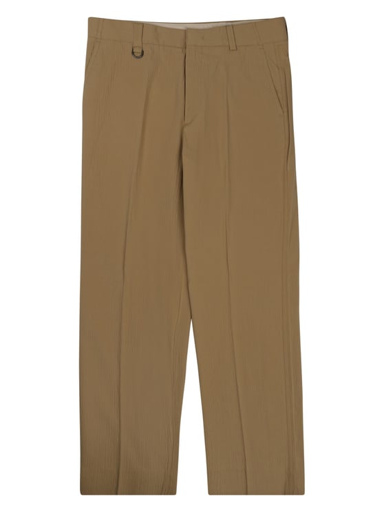 Paolo Pecora Classic Straight-Leg Beige Trousers with Timeless Design