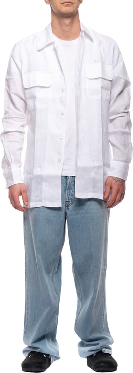 Paolo Pecora Classic Linen Shirt With French Collar