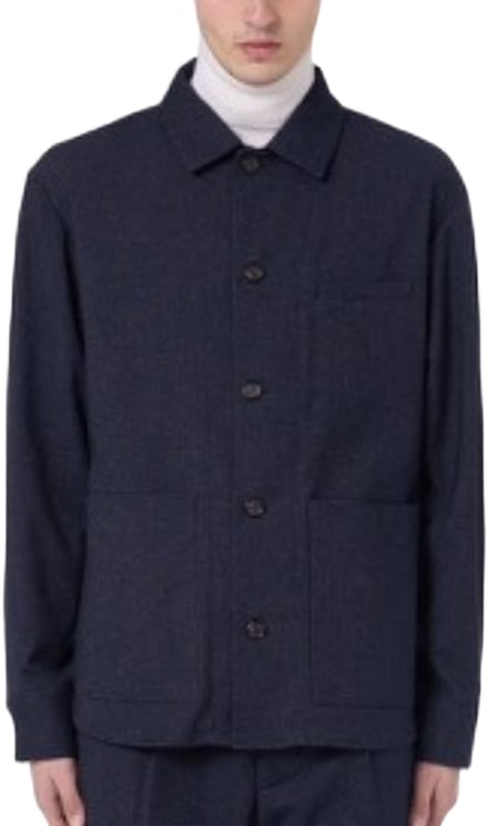 Paolo Pecora Three-Pocket Shirt Jacket With Classic Collar