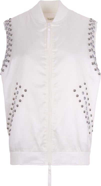 P.A.R.O.S.H. Sleeveless Bomber Jacket With Studs