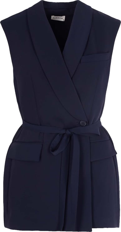 P.A.R.O.S.H. Blue Belted Vest
