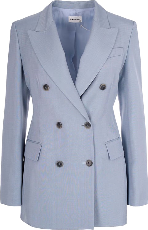 P.A.R.O.S.H. Light Blue Double-Breasted Blazer