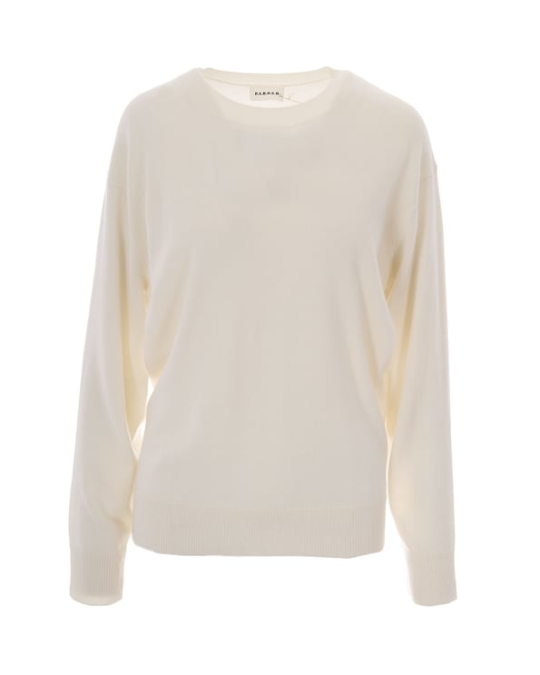 P.A.R.O.S.H. Cream Fringe Cashmere Sweater