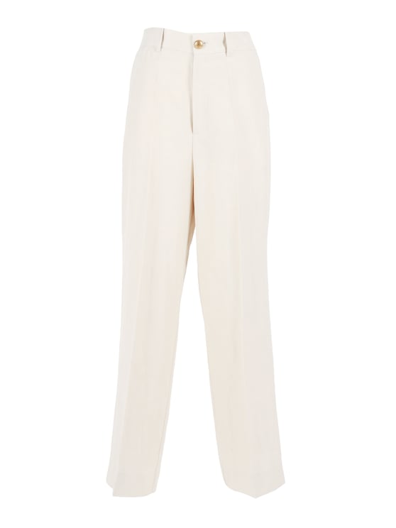 P.A.R.O.S.H. High Waisted Buttoned Pocket Straight-Leg Pants