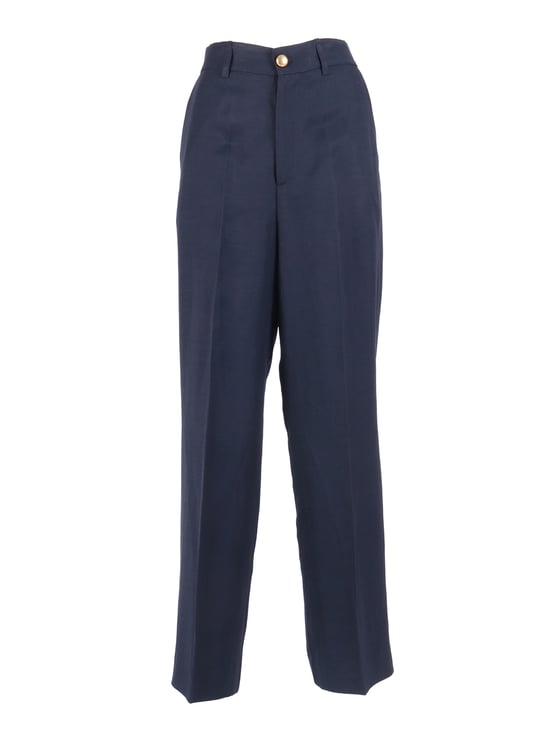 P.A.R.O.S.H. High Waisted Buttoned Pocket Straight-Leg Pants
