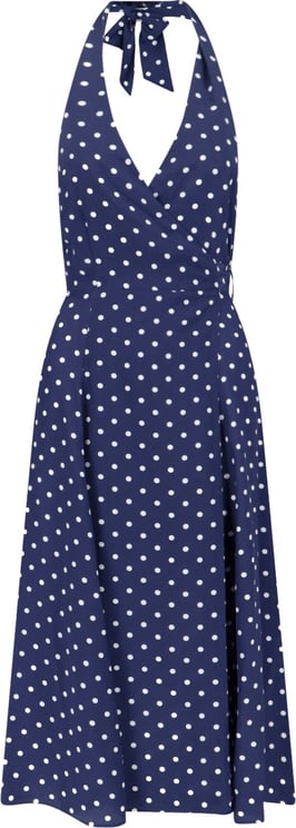 P.A.R.O.S.H. Maxi Polka Dot Dress – Blue