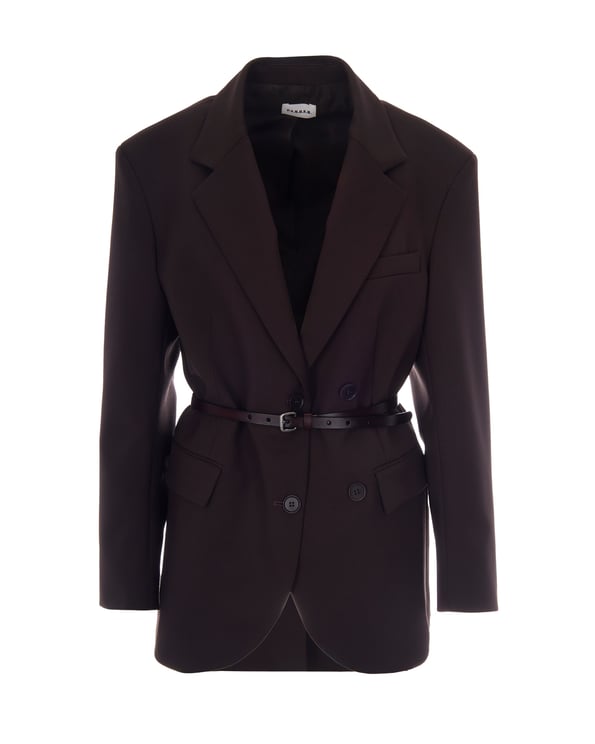 P.A.R.O.S.H. Dark Brown Wool Blazer