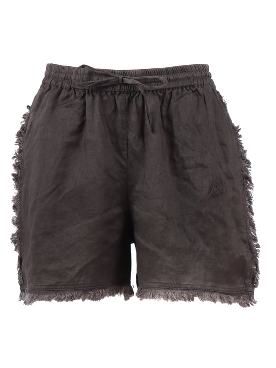 P.A.R.O.S.H. Relaxed Frayed Linen Shorts