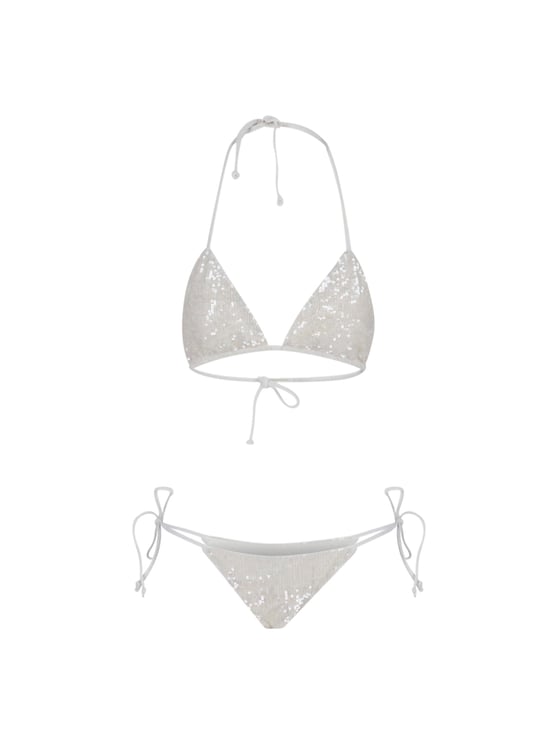 P.A.R.O.S.H. White Sequin Bikini