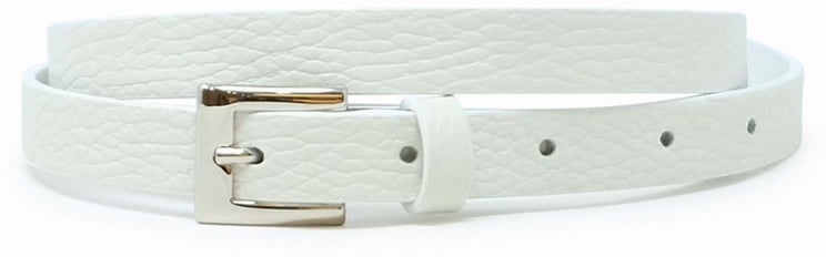 P.A.R.O.S.H. PAROSH D040177 002 BOBELT25 IVORY LEATHER BELT