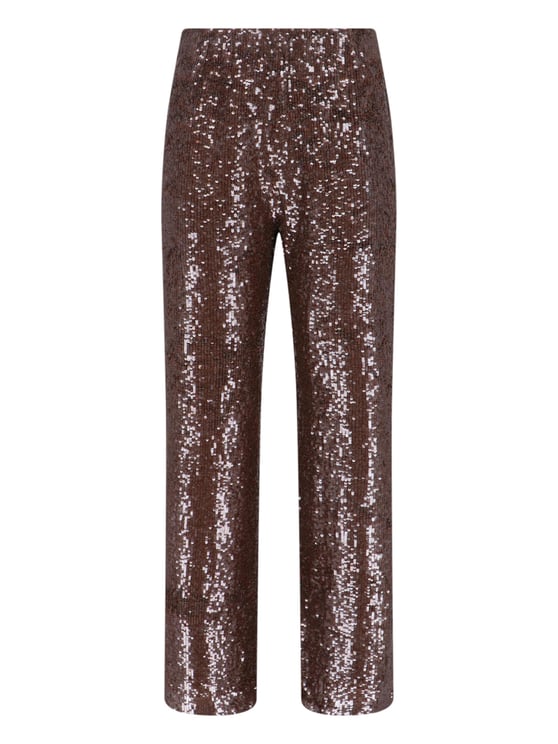 P.A.R.O.S.H. Brown Sequin Trousers