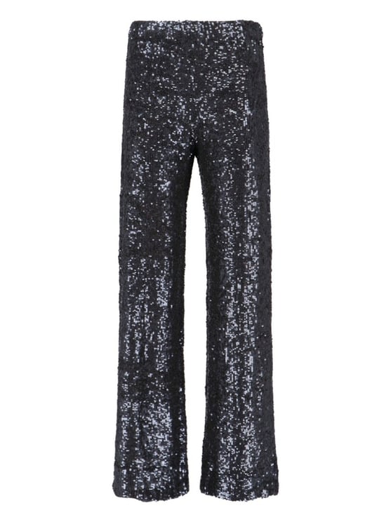 P.A.R.O.S.H. Straight-Leg Trousers With Sequined Surface