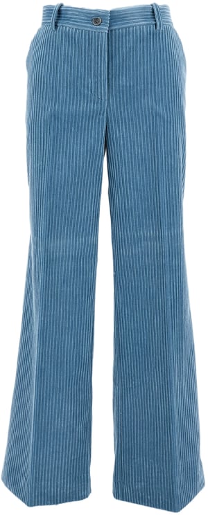 P.A.R.O.S.H. Tailored Clear Blue Trousers With Polished Finish