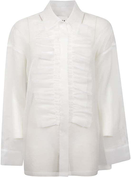 P.A.R.O.S.H. Shake Long Sleeve Shirt White