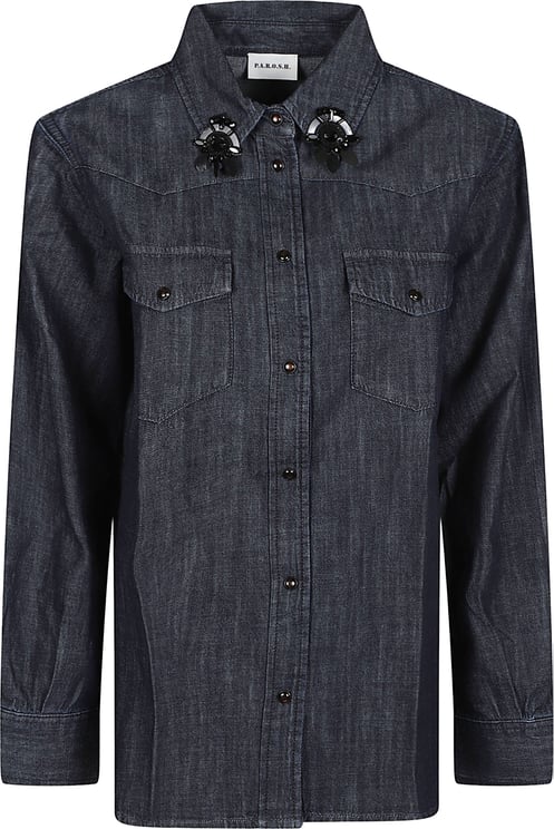 P.A.R.O.S.H. Candore Long Sleeve Shirt Black