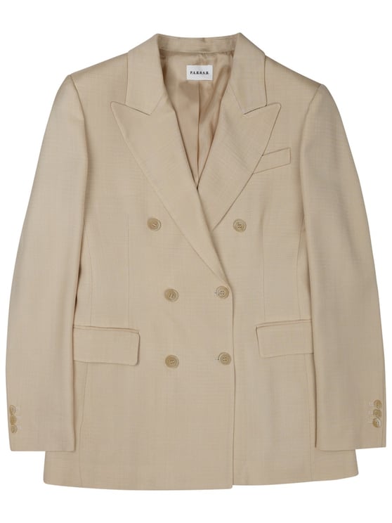 P.A.R.O.S.H. Double-Breasted Structured Jacket With Wide Lapels