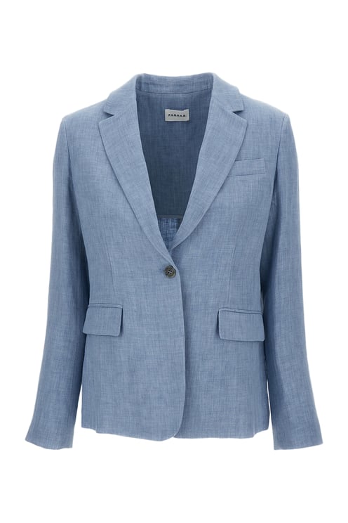 P.A.R.O.S.H. Clear Blue Jacket with Minimalist Silhouette