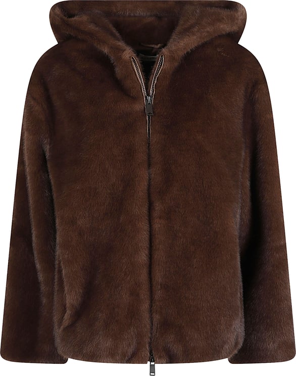 P.A.R.O.S.H. Pulse26 Faux Fur Jacket Brown