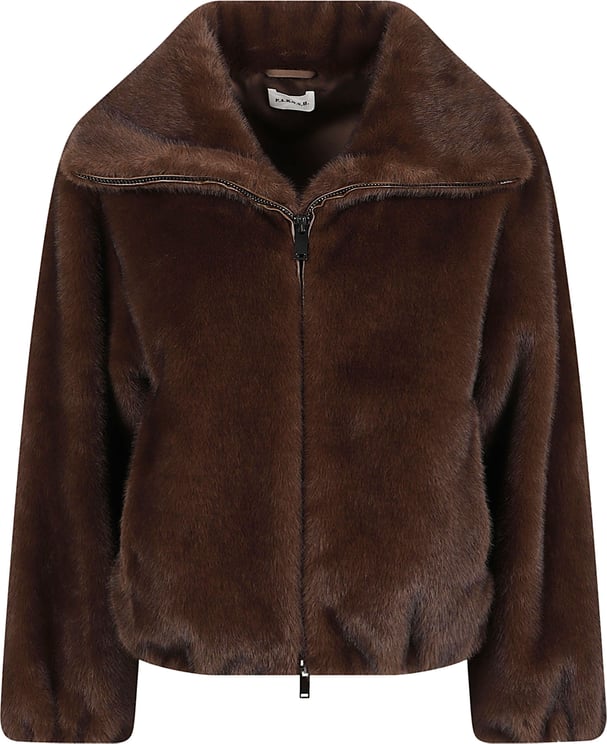 P.A.R.O.S.H. Pulse26 Faux Fur Jacket Brown