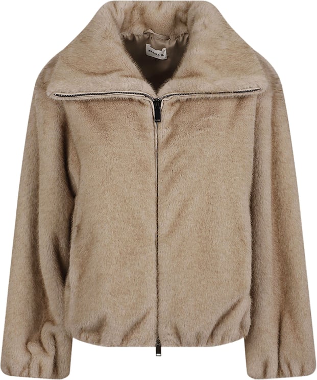 P.A.R.O.S.H. Pulse26 Faux Fur Jacket Nude