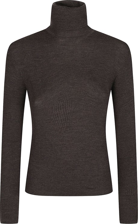 P.A.R.O.S.H. Long Turtle Neck Long Sleeve Sweater Brown