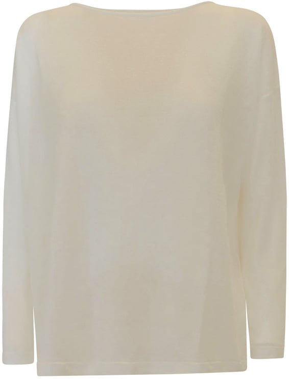 P.A.R.O.S.H. PAROSH D540886 002 BABYLON IVORY LINEN/VISCOSE SWEATER