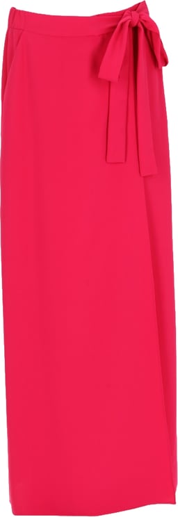 P.A.R.O.S.H. Midi Skirt with High Waist and Fabric Tie Detail