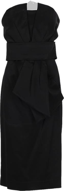 P.A.R.O.S.H. Structured Midi Dress with Draped Detail