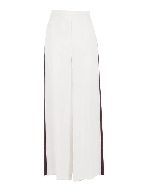 P.A.R.O.S.H. Bicolore Wide Leg Contrast Straight-Leg Pants