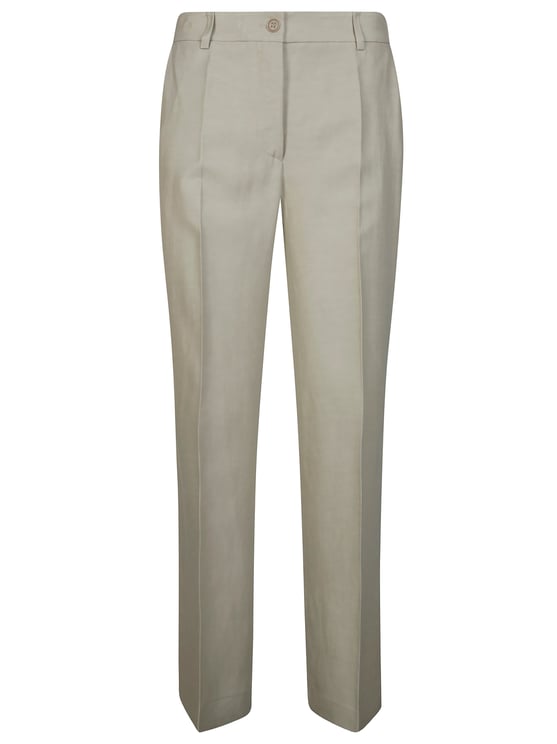 P.A.R.O.S.H. Tailored Straight-Leg Pants with Mid-Rise Waist