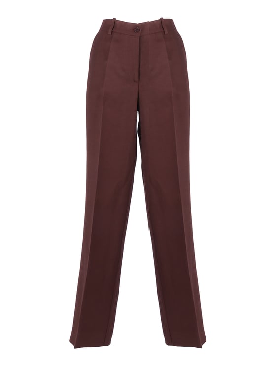 P.A.R.O.S.H. Straight Leg Subtle Sheen Straight-Leg Pants
