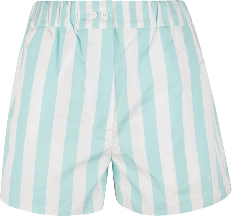 Patou Relaxed Fit Striped Shorts With Elastic Waistband