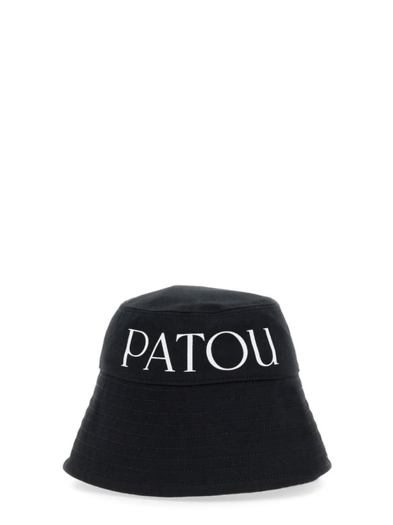 Patou Classic Black Bucket Hat With Structured Crown