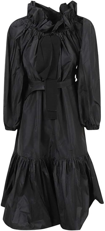 Patou Structured Black Dress With High Neckline