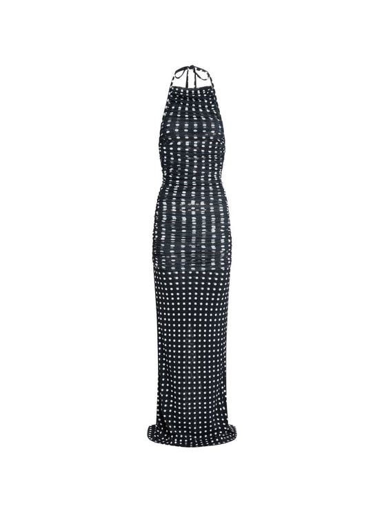 Patou Form-Fitting Maxi Dress With Halter Neckline