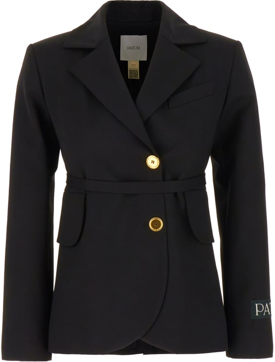 Patou Patou Black stretch wool blazer