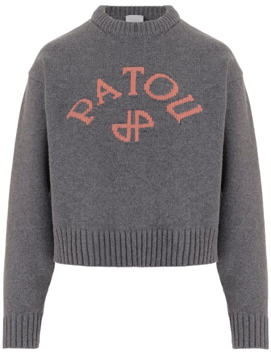 Patou Wool And Cashmere Blend Sweater With Embroidered Logo