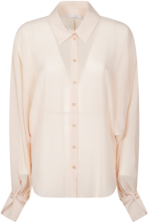 Patrizia Pepe Long Sleeve Blouse Nude