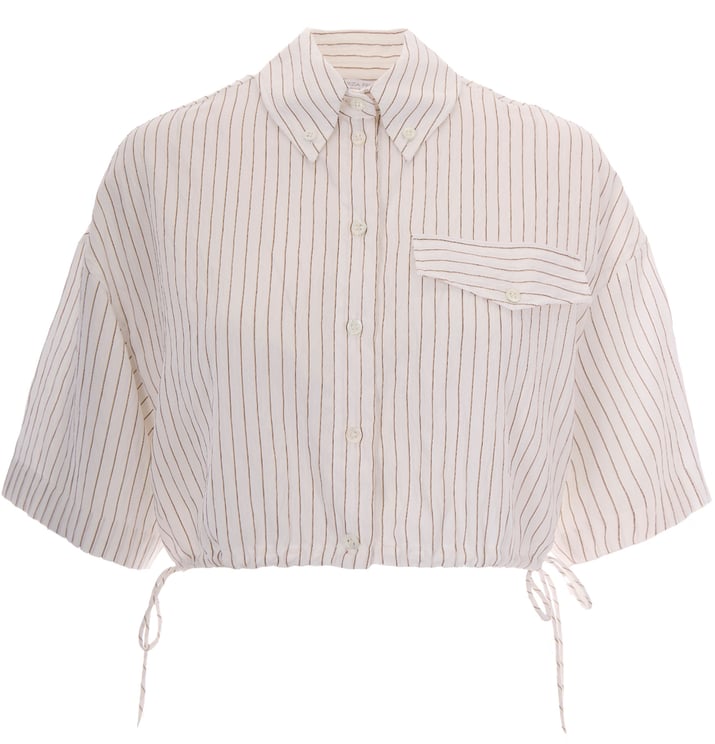 Patrizia Pepe Shirts Whitecommunionstripe